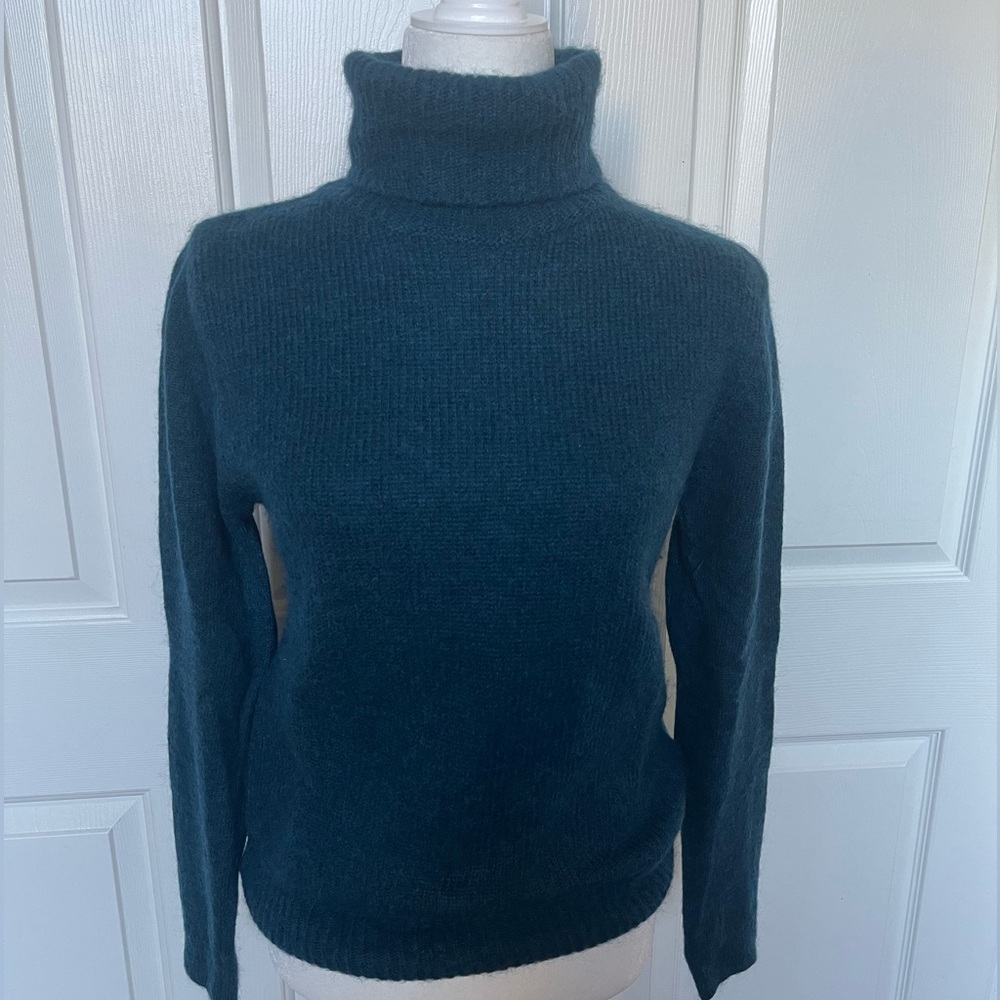 Monoprix Blue Wool Turtleneck Sweater